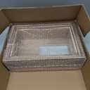 PHOENANCEE Wood Crates For Display,Rustic Crate Storage Decorative Boxes Set of 3,Wooden Nesting Box with Handles Farmhouse Container Basket Bin Home Decoration,Solid Pine,L+M+S