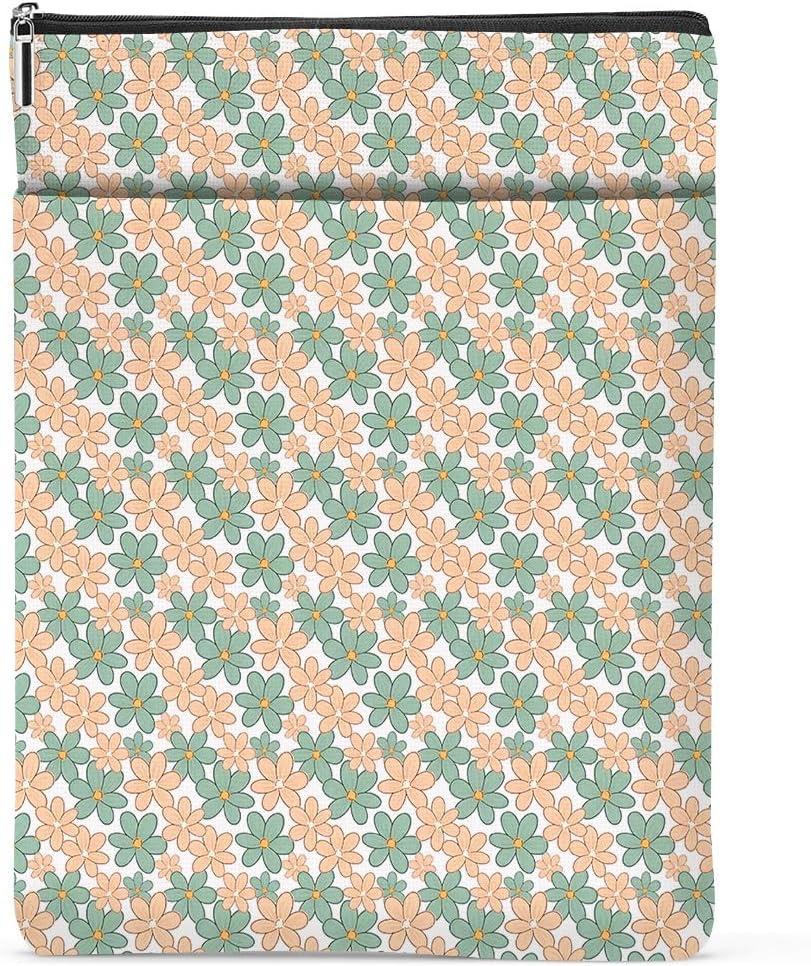 Book Lovers Book Sleeve, Book Accessories Bookish Gifts Book Gifts Friendship Christmas Birthday Gifts for Women Floral Lovers Mom Coworker, Aesthetic Book Pouch Book Protector, Retro Flowers