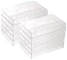 Audio Cassette Tape case Clear/Clear Square Edge Audio Cassette Tape Storage 10 Pack