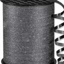 PartyWoo Smoky Black Curling Ribbon, 500 Yard Glitter Ribbon for Balloons, Crafts, Weddings, Floristry (1 Roll)
