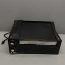 PYY Electric Pizza Oven Indoor Countertop Pizza Oven Commercial Pizza Maker Machine for Home with Timer Stainless Steel Pizza Cooker, Dark Black