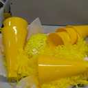 Soulchen 180 Pcs Yellow Team Spirit Accessories Bulk Spirit Day Pep Rally Accessories Sporting Events Party Cheerleading Pom Poms Hand Clappers Thunder Stick Whistle Megaphone