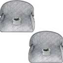 PandaEar 2 Pack Infant Car Seat Protector for Potty Training, Waterproof Piddle Pads Cover Car Seat & Stroller Protector for Babies & Toddlers, Machine Washable, Non-Slip Backing (Grey)