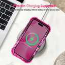 Miqala for iPhone Air Case/iPhone 17 Air Case,Glow in The Dark Three Layer Heavy Duty Shockproof Protection Hard Plastic Bumper+Soft Silicone Case for iPhone 17 Air,Hot Red