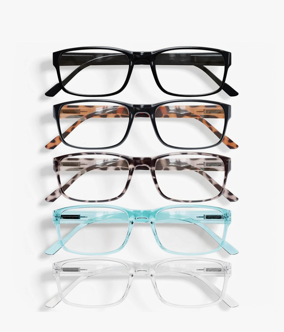 Gaoye Professional Reading Glasses for All Day - Computer Readers with Blue Light Protection - 5 Pack - 0.75