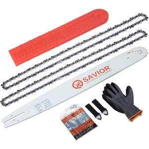 Savior 20 Inch Chainsaw Bar and Chain Combo, 3/8" Pitch .050" Gauge 72 Drive Links For 455 Rancher 555 Rancher 570 576XP 257 365 372XP Replace for 200SFHK095, 584818, 584271