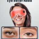 Heated Eye Mask - Cordless Eye Mask for Dry Eyes, Eye Relief, Improved Sleep, Washable Eye Heating pad for Travel and with Replaceable Shell