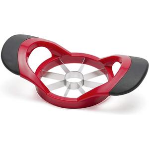 Apple Corer Slicer Fruit Cutter Divider 8 Stainless Steel Blades Non-Slip Handle Kitchen Tool Red (Slicer)