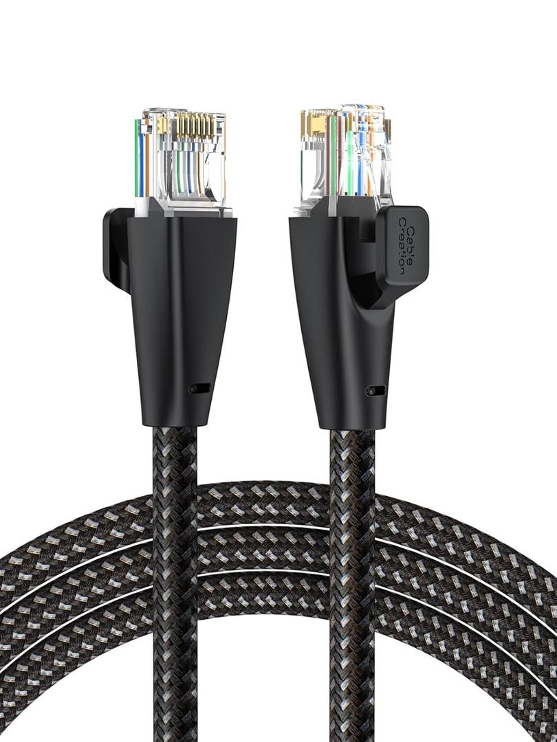 CableCreation Cat 6 Ethernet Cable Braided Cat6 Gigabit High Speed 1000Mbps Internet Cable RJ45 Network LAN Cord 26AWG Compatible with PC PS5 PS4 PS3 Xbox Smart TV Router, 6.6FT