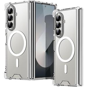 AICase for Samsung Galaxy Z Fold 7 Clear Case,Compatible with MagSafe Transparent Shockproof Protection Yellowing Resistant Magnetic Phone Case for Samsung Galaxy Z Fold 7 2024 5G