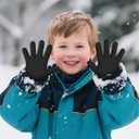 Cooraby 3 Pairs Kid's Winter Magic Gloves Thicken Knitted Cashmere Warm Gloves Children Stretchy Unisex Gloves for Boy Girl (Black)