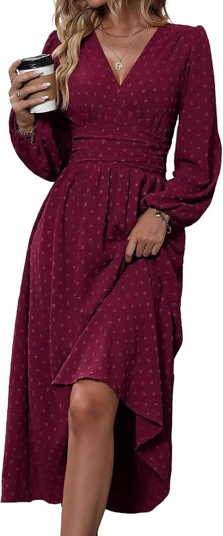 Dresses for Women 2026 Blue Maxi Dress Formal Wedding Guest Dresses for Women Long Sleeve Dresses for Women M