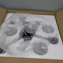 3-Light Black Glass Pendant Light, Adjustable Downrod