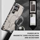 for Samsung Galxy S25 Ultra Case.Hard Phone Cover with Strong Magnetic Heavy Duty Protection.Reinforcement of The Four Corners.Anti-Slip Anti-Fingerprint (Gold, S25 Ultra)