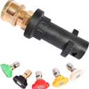 Pressure Washer Gun Adapter 1/4'' Quick Connect Fitting Spray Nozzle Tips Sets Multiple Degrees Brass Female Pressure Washer Accessories Only Compatible Karcher K2, K3, K4, K5, K6, K7,Foam Gun Parts