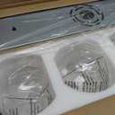 Bathroom Light Fixtures Over Mirror, 26" Brushed Gold Bathroom Vanity Light with Clear Hammered Glass Globe Shade, 4-Light Modern Sconces Wall Lighting, VL200-BG-CL-4