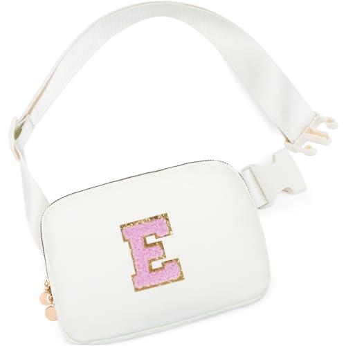 Uygafly Birthday Gifts for 4-13 Year Old Girls,Gifts for Teens Kids Daughter Sister Her,Two Way Zipper Crossbody Bag Fanny Pack Belt Bag Cute Trendy Stuff - Cream,E