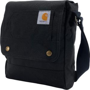 Carhartt Crossbody Snap Bag, Durable, Adjustable Crossbody Bag with Flap Over Snap Closure (Black)