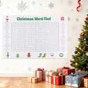 10 x Christmas Giant Word Search Poster  With Erasable Marker Pen, Giant Holiday Word Search Wall Poster for Thanksgiving and Christmas, 36" X 24" Wall Game for Family Holiday Party Activity