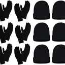WINTERLACE 10 Pack Winter Beanies & Gloves Set, Stretchy Knit Unisex Men Women Toboggan Skull Cap (6 Beanies And 4 Gloves)