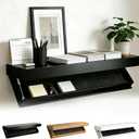 Floating Hidden Shelves for Wall with Concealed Storage Drawer, Hidden Shelf Night Stand with Secret Compartment, for Home Office Living Room, Black, 20.87 x 6.89 x 2.17 inches