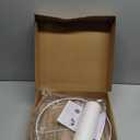 White Lamp shade, Drum Lamp Shade for Table Lamps Floor Lamp, 13" Top X 13" Bottom X 10" High White Large Line Fabric Lamp Shade, Easy Assembly Replacement Lampshade