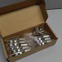 Home Expert 10 Pack (5 Pairs) 1/2" Overlay Soft Close Cabinet Hinges, Satin Nickel Stainless Steel Concealed Hinges with 3D Self-Closing for Face Frame Doors & Kitchens