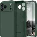 Magnetic for iPhone 17 Pro Case, Compatible with MagSafe, [Full Camera Protection][Screen Protector] Silicone Shockproof Protective Phone Case for iPhone 17 Pro 6.3", Alpine Green