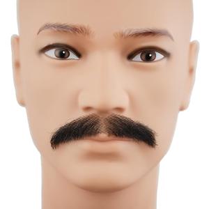 CliCling One Pair of Fake Beard Hand tied Human Hair Mustache for Men False Beards for Halloween Film Makeup Cosplay Party (Black) CliCling One Pair of Fake Beard Hand tied Human Hair Mustache for Men False Beards for Halloween Film Makeup Cosplay Party (Black)