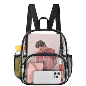 Clear Backpack for Stadium Events Clear Backpack 12x12x6 with Front Pocket for Concert Sport Fashion Women Backpack Events Work Travel