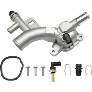 Aluminum Engine Coolant Housing Water Outlet Compatible with 2011-2016 Chevy Cruze, 2012-2020 Chevy Sonic, 2015-2020 Chevy Trax, 2013-2019 Buick Encore 1.4L Replaces 25193922 902-846 55565334 15-11105
