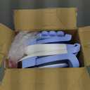 MoreFeel Collapsible Baby Bathtub for Newborn with Thermometer & 1 Hooded Towel & 1 Soft Floating Cushion,Portable Travel Bathtub with Drain Hole, Durable Foldable Baby Tubs for Infants to Toddler