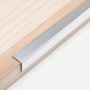 Trimold Matte Silver Aluminum Peel and Stick L Molding Corner Guards with 90 Angle for Wall Door Frame Cabinet Baseboard Protection and Decoration, 35.4in x 0.8in (3Pcs)
