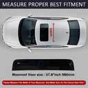 37.8" 980mm Sunroof Wind Deflector, Tape-on Sunroof Rain Guards, Universal Fit Tinted Moonroof Vent Visor Car Accessories