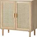 VEVOR Sideboard Cabinet, Buffet Cabinet with 2 Magnetic Doors and Adjustable Shelves, Sideboard Buffet for Hallway, Entryway, Living Room, or Kitchen, Natural