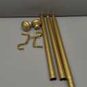 Heavy Duty Curtain Rods for Windows 28 to 48 Inches, 1 Inch Gold Curtain Rod for Bedroom, Living Room, Patio, Kitchen, Adjustable Curtains Rods with Classic Finials, Gold Finishing