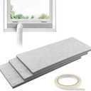 Double-Layer Insulated Foam Panels, 3-Pack Insulation Seal Panels for Portable AC Window Vent Seal Kit, Thick Adjustable Insulation Board, Air Conditioner Window Gap Filler