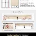 UNISHADES No Drill Blinds for Windows 1" Vinyl L-Shaped Slats Cordless Mini Blinds for Home, for Window Size 34.5" W 48" H White