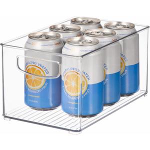 iDesign Stackable Clear Plastic Bin - Kitchen Organizers and Storage for Fridge and Pantry