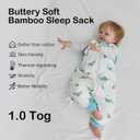 BubblePanda Rayon Made from Bamboo Toddler Sleep Sack with Feet 1.0 Tog Ultra Soft Toddler Sleeping Sack 3t-4t Sleep Bag Walker Quilted Wearable Blanket with Legs 2-Way Zipper Lightweight Extra Long, XL