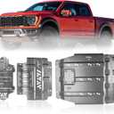 High-strength Steel Full Skid Plate for Ford F150 2015-2022 | Heavy-Duty Underbody with Engine Front, Drivetrain Center & Rear Axle Protection  Reinforced Guards, Rustproof Defense, Easy Installation