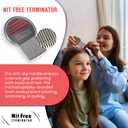 Lice Comb - Professional Stainless Steel Comb for Effective Head Lice Treatment (Color May Vary) (Pack of 1)