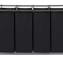 STO STO Laundry Sorter 4 Section, 4 Bag Laundry Hamper, Rolling Laundry Cart, Laundry Basket with Heavy Duty Lockable Wheels and Removable Bag for Clothes Storage, Black