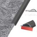 Flexible Carpet Edge Trim Self-Adhesive Waterproof Cuttable Safety Edging for Thick Rugs &Mats, Peel & Stick Floor Transition Strip, For High-Traffic Areas (Fits Thick Carpets Up to 15mm,Black-10Ft)