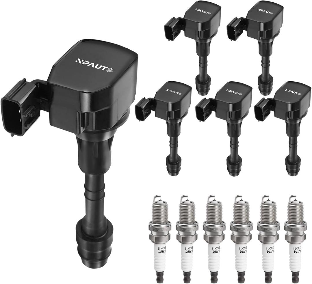 Ignition Coil Pack Spark Plugs Replacement for 4.0 Nissan Frontier Xterra Pathfinder 2005 2006 2007 2008 2009 2010 2011 2012 2013 2014 2015 2016 2017 2018 2019, 3.5 02-06 Nissan Altima Maxima Murano