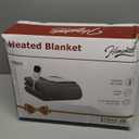 Homemate Electric Heated Blanket Twin Size - 62"x84" Heating Blanket Twin Size 1/2/4/6/8 Hours Auto-Off 10 Heat Level Over-Heat Protection Soft Flannel Sherpa ETL Certification (12 - Olive (Striped))