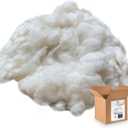 Cotton Stuffing by The Pound - Raw Natural Cotton Filling, Premium Cotton Fiber Fill, Combed Cotton for Pillow Stuffing, Dolls, Stuffed Animals, Nesting Material for Birds, Cotton for Stuffing (1 LB)