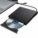 Haiway External DVD Drive, USB 3.0 Type-C CD Burner Portable CD DVD +/-RW Optical Drive Slim CD DVD ROM Rewriter CD/DVD Player Writer Reader for Laptop Desktop MacBook PC Windows Linux Mac OS (Black)
