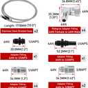 6AN 70" Transmission Fluid Oil Cooler Hose Line kit for GM Chevy Transmission 4L80E TH350 TH400 4L60E 700R4 200-4R TR6060 Ford AOD 4R100 4R70W and C5 Stainless Steel Braided PTFE Hose