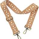 LEMEDE Purse Strap Adjustable Replacement Crossbody Bag Straps Retro Jacquard Embroidery Shoulder Straps for Shoulder Bag